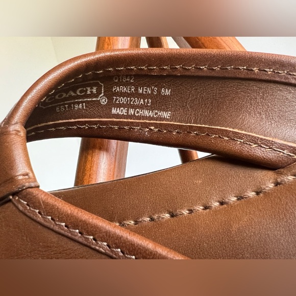 Coach Parker VTG Men’s Brown Leather Flip Flops. Sz 8M - Picture 5 of 10